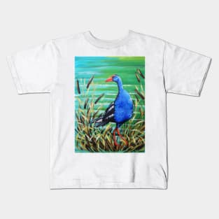 Pukeko Bird by Ira Kids T-Shirt